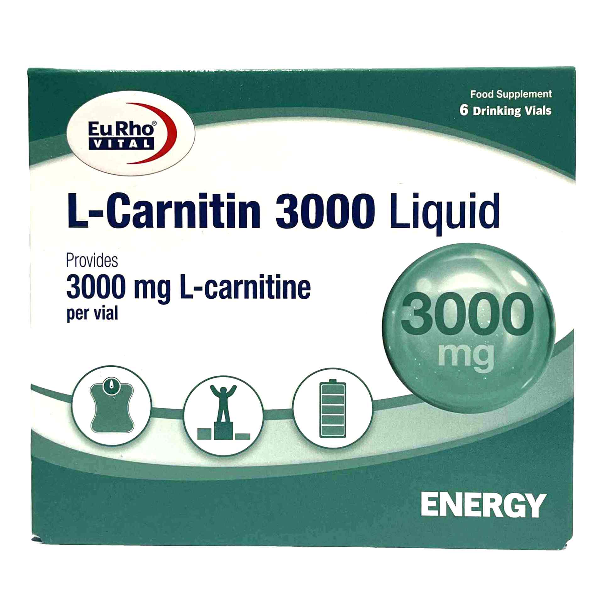 ویال خوراکی ال کارنیتین 3000 میلی گرم یوروویتال EurhoVital L Carnitin